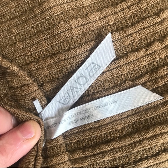 Jo & Co women's large sleeveless tank crewneck ribbed knit tan - Picture 4 of 4